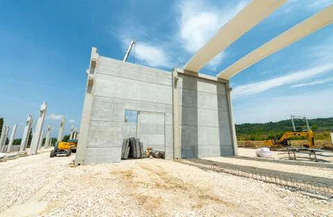 Basic building structure in construction building site 写真素材