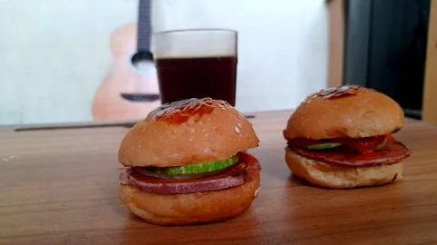 Basic burger Stock Photos