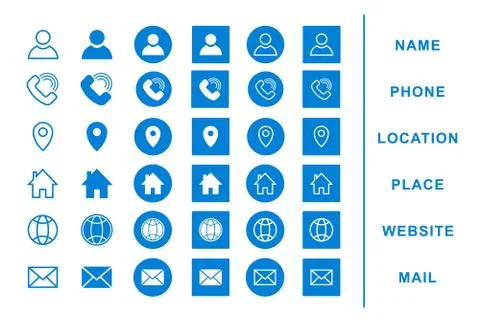 Basic business icon set Stock Illustration