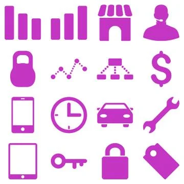 Basic business icons Stock Illustration