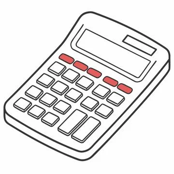 Basic Calculator Design Vector Icon Isolated Stock Illustration
