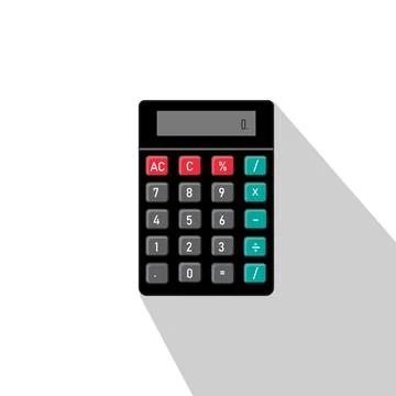 Basic calculator icon vector 库存插图