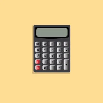 Basic calculator icon vector Stock Illustration