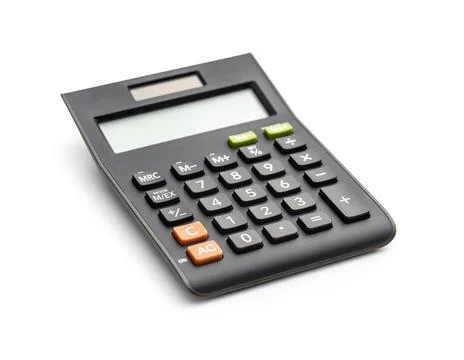 Basic calculator isolated on white background. Stock Photos