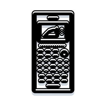 Basic calculator tool for mathematics and education 库存插图
