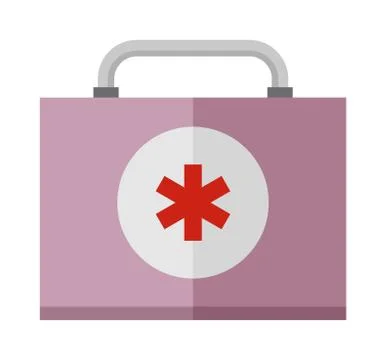 Basic car emergency kit first help equipment cartoon flat vector illustration Stockillustratie