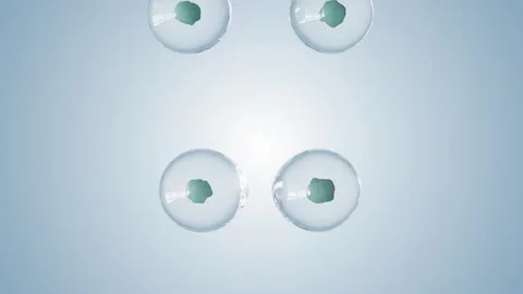 Basic Cell Division Blue 4K Stock Footage 348512030