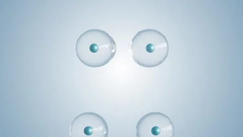 Basic Cell Division Blue Looped 4K Stock Footage 293971544