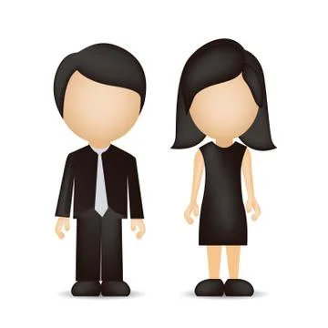 Basic character illustration isolated on white background, vector illustration Stock Illustration