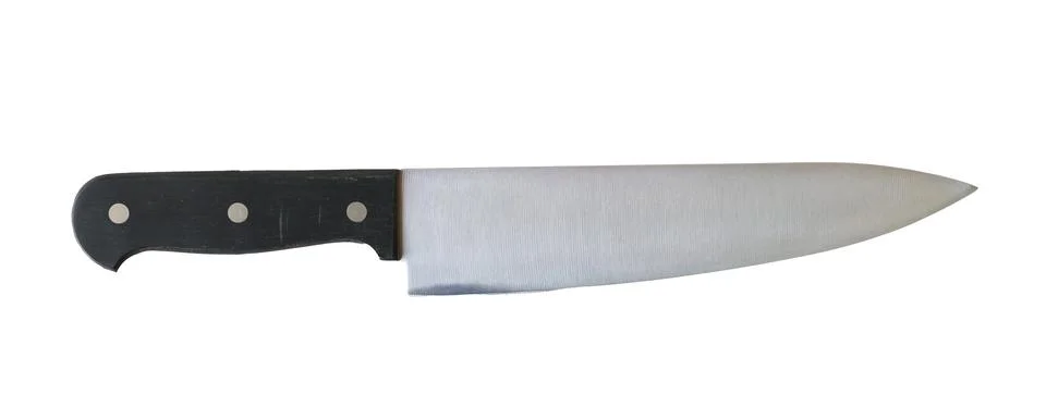Basic chef knife, Kitchen knives for cooking isolated on white background Foto stock