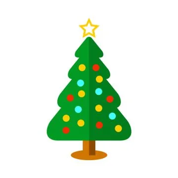 Basic Christmas Tree Ball Decoration Illustration Stock Illustration