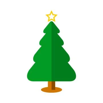 Basic Christmas Tree Vector Illustration Stock Illustration