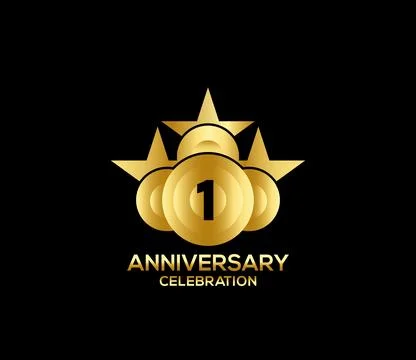 Basic Commemoration Plan of gold variety beautification Anniversary Logo Stockillustratie
