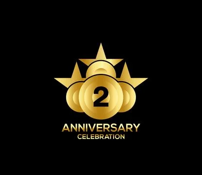 Basic Commemoration Plan of gold variety beautification Anniversary Logo Stock Illustration