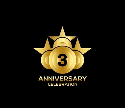 Basic Commemoration Plan of gold variety beautification Anniversary Logo Stock-Illustration