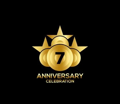 Basic Commemoration Plan of gold variety beautification Anniversary Logo 스톡 일러스트