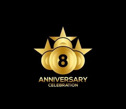 Basic Commemoration Plan of gold variety beautification Anniversary Logo Stock Illustration