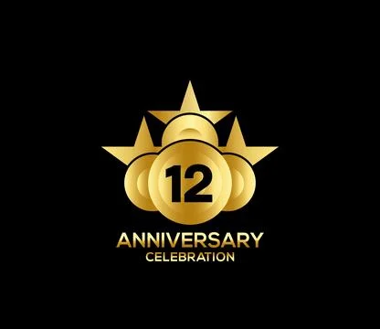 Basic Commemoration Plan of gold variety beautification Anniversary Logo Stock Illustration