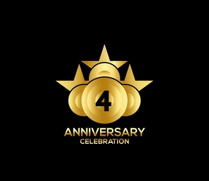 Basic Commemoration Plan of gold variety beautification Anniversary Logo Stock Illustration