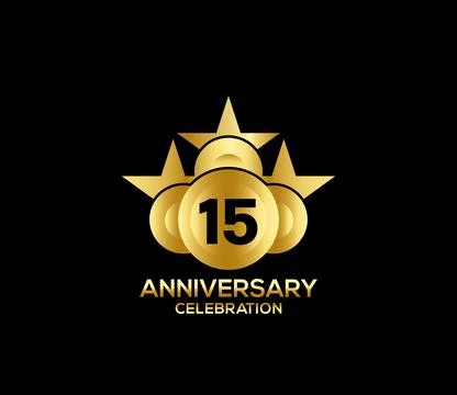Basic Commemoration Plan of gold variety beautification Anniversary Logo Stock Illustration