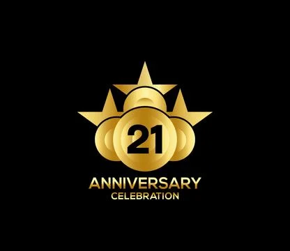 Basic Commemoration Plan of gold variety beautification Anniversary Logo Stock Illustration