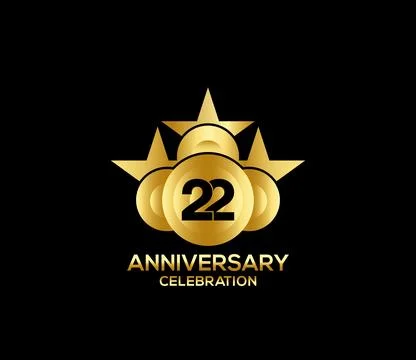 Basic Commemoration Plan of gold variety beautification Anniversary Logo Stock Illustration