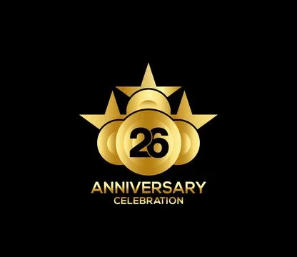 Basic Commemoration Plan of gold variety beautification Anniversary Logo 스톡 일러스트