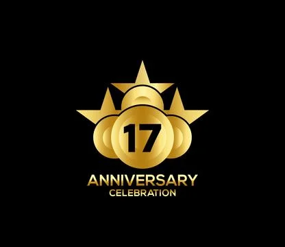 Basic Commemoration Plan of gold variety beautification Anniversary Logo Stock Illustration