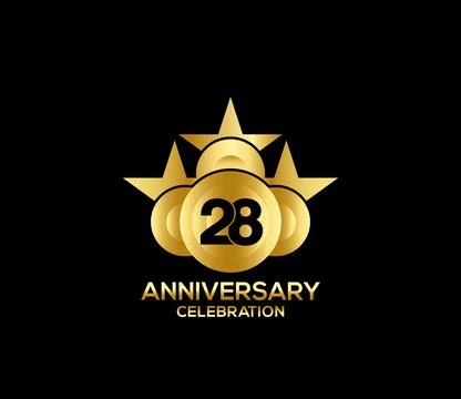 Basic Commemoration Plan of gold variety beautification Anniversary Logo Stock Illustration