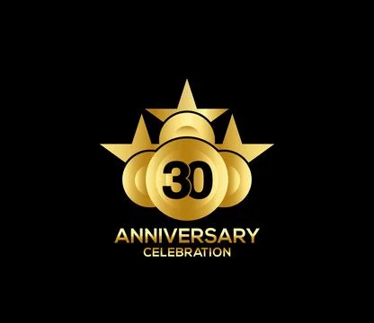Basic Commemoration Plan of gold variety beautification Anniversary Logo 스톡 일러스트