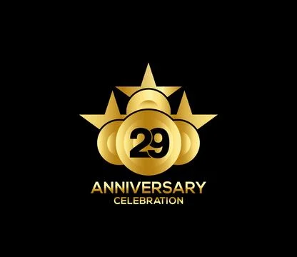 Basic Commemoration Plan of gold variety beautification Anniversary Logo Stock Illustration