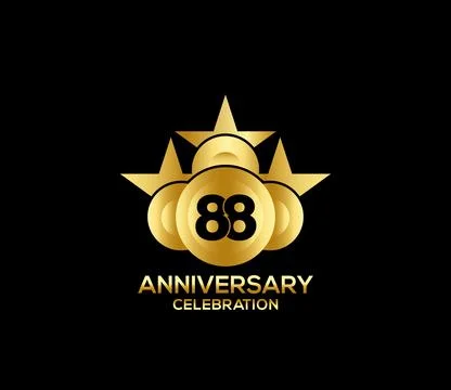 Basic Commemoration Plan of gold variety beautification Anniversary Logo Stock Illustration