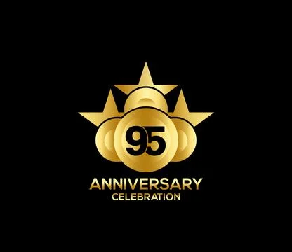 Basic Commemoration Plan of gold variety beautification Anniversary Logo Stock Illustration