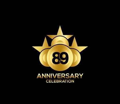 Basic Commemoration Plan of gold variety beautification Anniversary Logo Stock Illustration