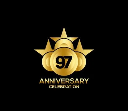 Basic Commemoration Plan of gold variety beautification Anniversary Logo Stock Illustration