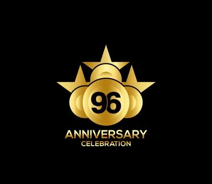 Basic Commemoration Plan of gold variety beautification Anniversary Logo Stock Illustration