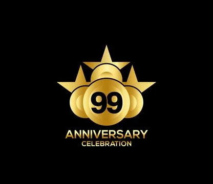 Basic Commemoration Plan of gold variety beautification Anniversary Logo Stock Illustration