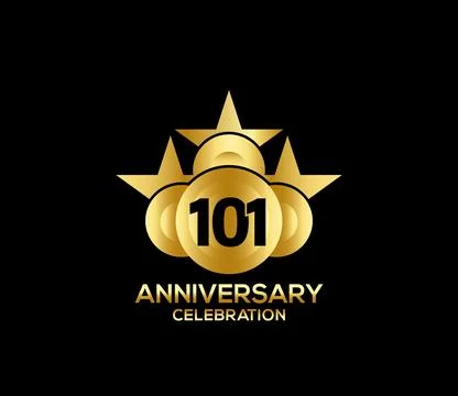 Basic Commemoration Plan of gold variety beautification Anniversary Logo 스톡 일러스트