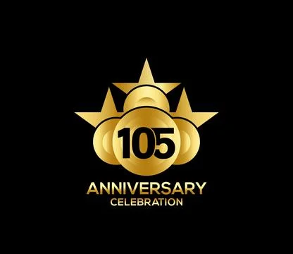 Basic Commemoration Plan of gold variety beautification Anniversary Logo Stock-Illustration