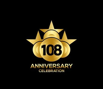 Basic Commemoration Plan of gold variety beautification Anniversary Logo Illustrazione stock