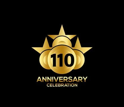Basic Commemoration Plan of gold variety beautification Anniversary Logo Stock Illustration