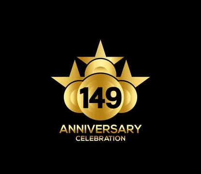 Basic Commemoration Plan of gold variety beautification Anniversary Logo Stock Illustration