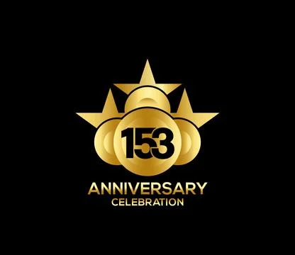 Basic Commemoration Plan of gold variety beautification Anniversary Logo Illustrazione stock