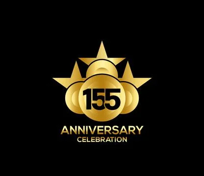 Basic Commemoration Plan of gold variety beautification Anniversary Logo Stock Illustration