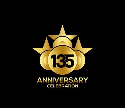 Basic Commemoration Plan of gold variety beautification Anniversary Logo Stock Illustration
