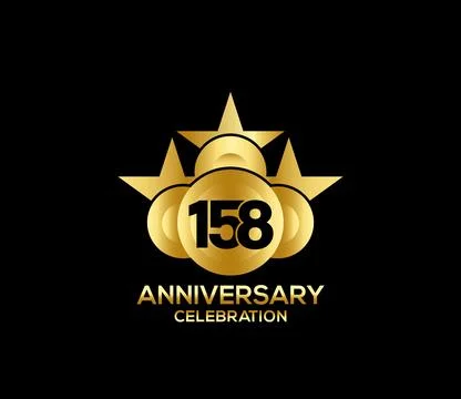 Basic Commemoration Plan of gold variety beautification Anniversary Logo Stock-Illustration