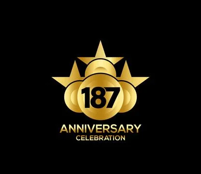 Basic Commemoration Plan of gold variety beautification Anniversary Logo Stock Illustration