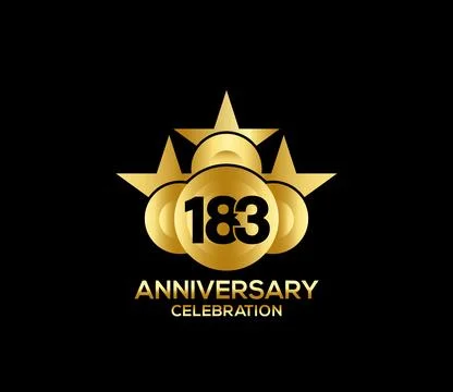 Basic Commemoration Plan of gold variety beautification Anniversary Logo Stock Illustration