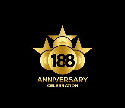 Basic Commemoration Plan of gold variety beautification Anniversary Logo Stock Illustration