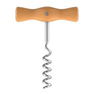 Basic Corkscrew, 3D rendering Ilustração Stock